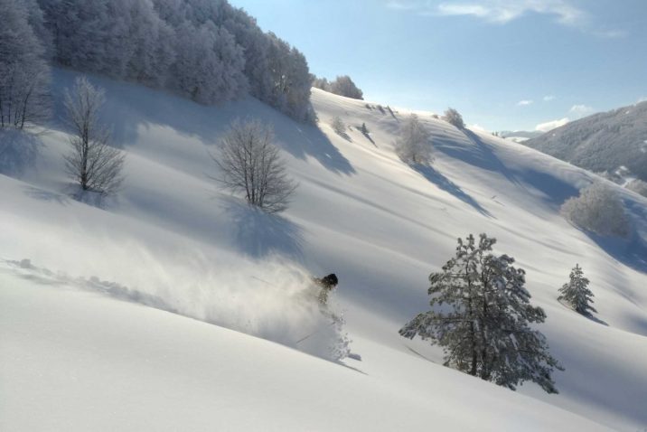 Sciare nella polvere