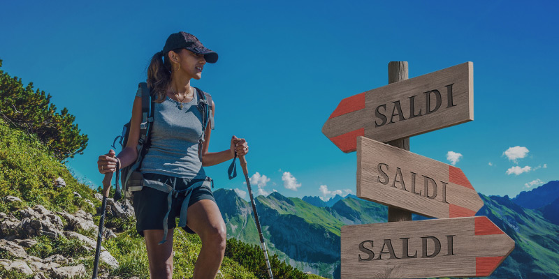 Saldi con sconti fino al 50% su abbigliamento, calzature ed attrezzatura